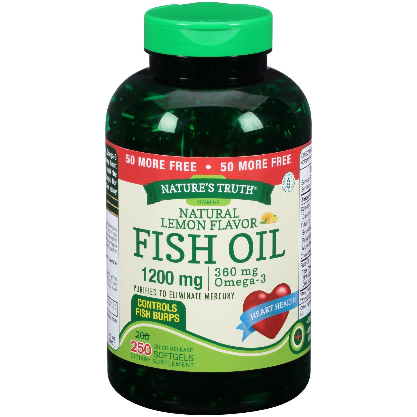 FISH OIL SOFTGEL LEMON FLAVOR 2400 MG 250 NT