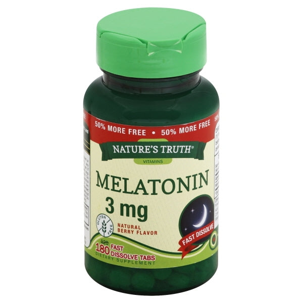MELATONIN FAST DISSOLVE TAB 3 MG 180 NT