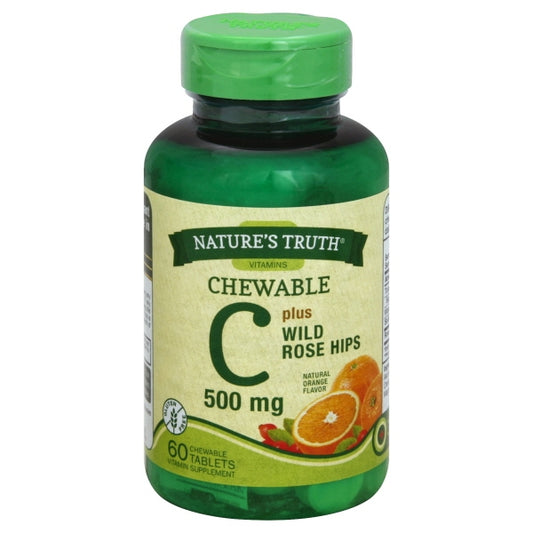 VITAMIN C + ROSE HIP CHEW TAB 500 MG 60 NT