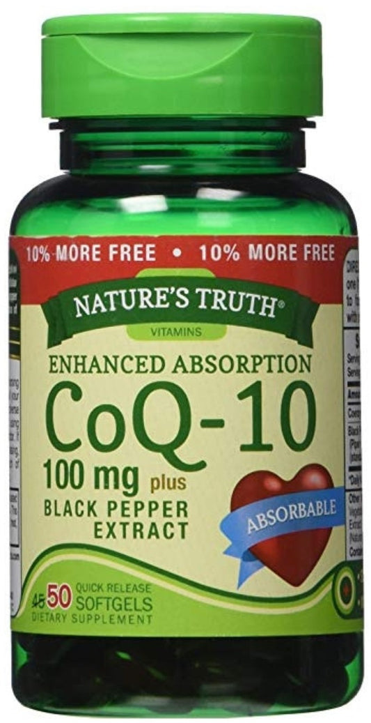 CO Q-10 SOFTGEL W/BLK PEPPER EXT 100 MG 50 NT