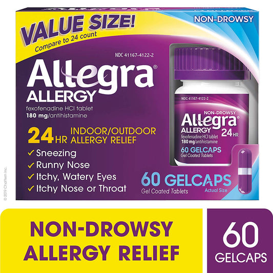 ALLEGRA ADULT 24 HR GELCAP 180 MG 60 OTC