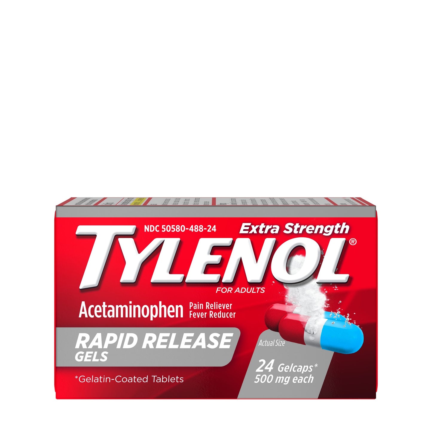 TYLENOL EX/STR RAPID RELEASE GELCAPS 24