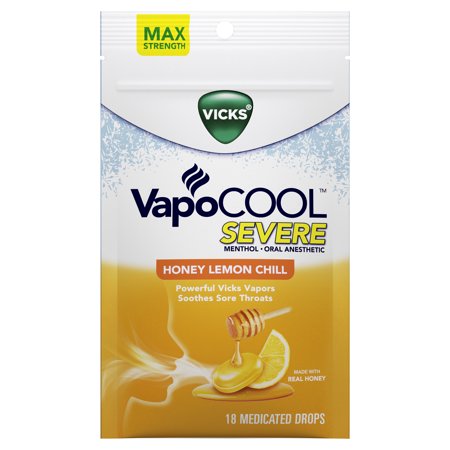 VICKS VAPOCOOL SEVERE DROPS MENTHOL HLEMON 18