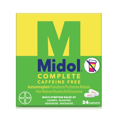 MIDOL COMPLETE CAFFEINE FREE CAPLET 24