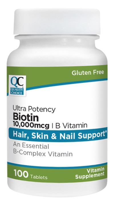 QC BIOTIN TAB 10000 MCG 100