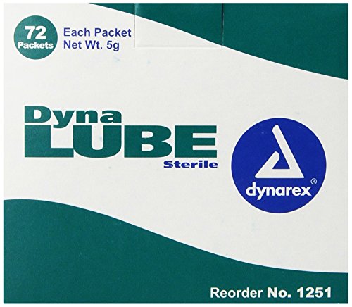 DYNALUBE LUBRICATING JELLY STERILE 5 GM BX/72