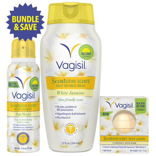 VAGISIL FEMININE WASH WHITE JASMINE 12 OZ