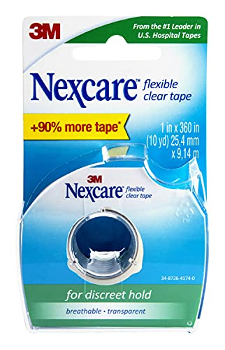 NEXCARE TAPE FLEXIBLE CLEAR DISPENSER 1"X10'