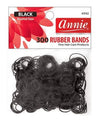 ANNIE RUBBER BANDS BLACK ASST SIZES 300 #3152