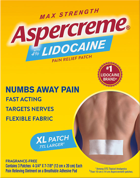 ASPERCREME W/LIDOCAINE PATCH XL 4