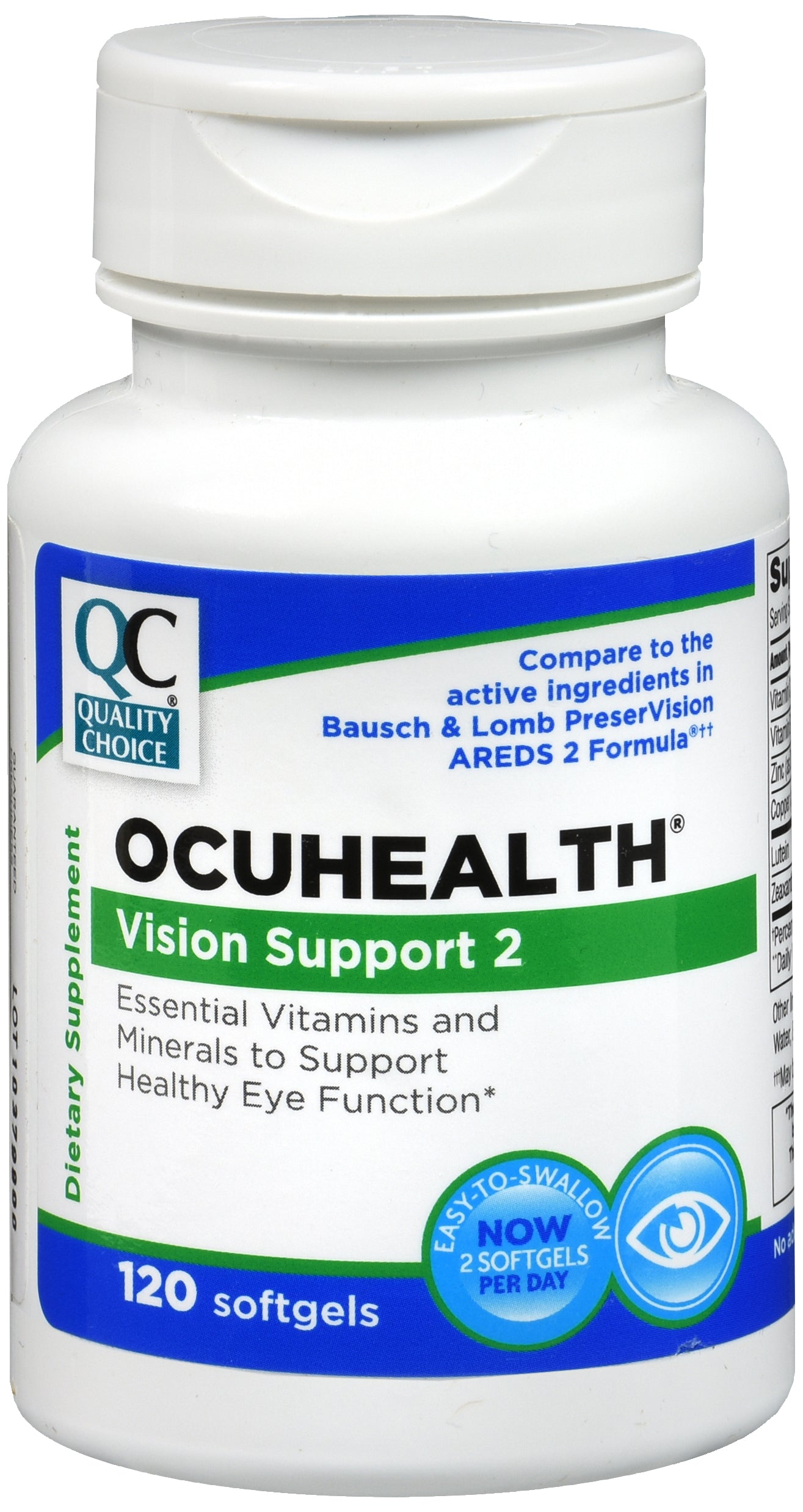 QC OCUHEALTH VISION SUPPORT 2 TAB 120