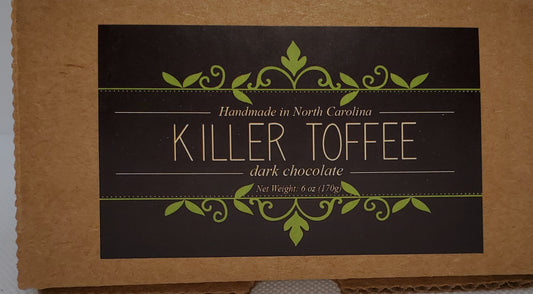 KILLER TOFFEE DARK CHOCOLATE 6 OZ BOX