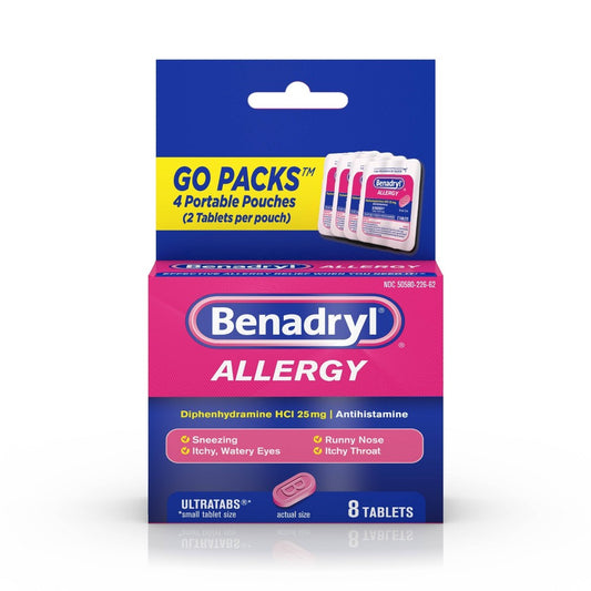 BENADRYL GO PACKS TAB 8