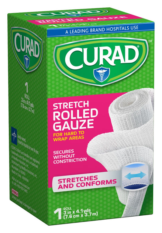 CURAD ROLLED STRETCHED STERILE 3" X 4 YD