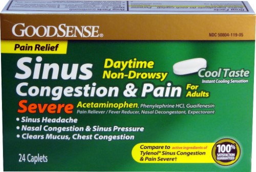 GS SINUS SEVERE PAIN RELIEF DAY ND CAPLET 24