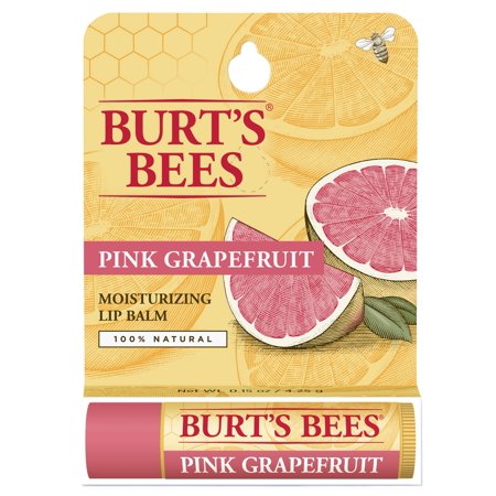 BURTS BEES L/BALM PINK GFRT TUBE 0.15OZ CTN/6