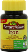 IRON (FERROUS SULFATE) TAB 65 MG 180 NM 2612