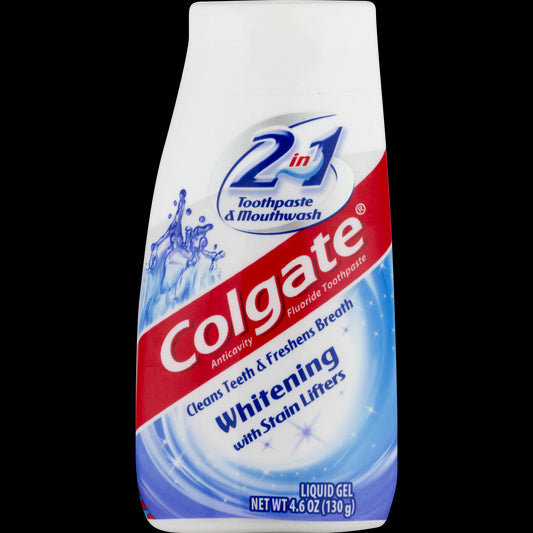 COLGATE 2IN1 T/PASTE M/WASH WHITE 4.6 OZ   CG