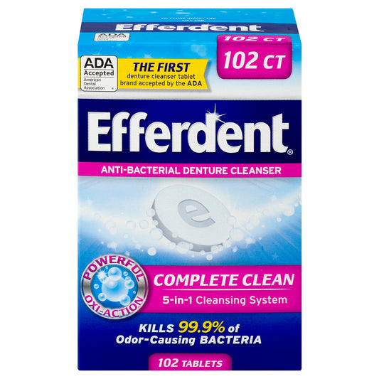 EFFERDENT DENTURE CLEANER AB TAB 102