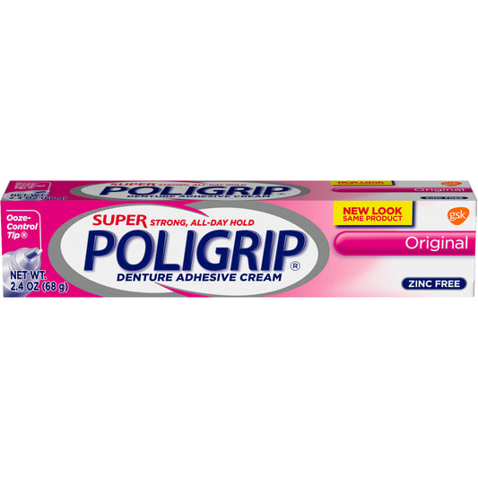 SUPER POLIGRIP CREAM ZINC FREE 2.4 OZ