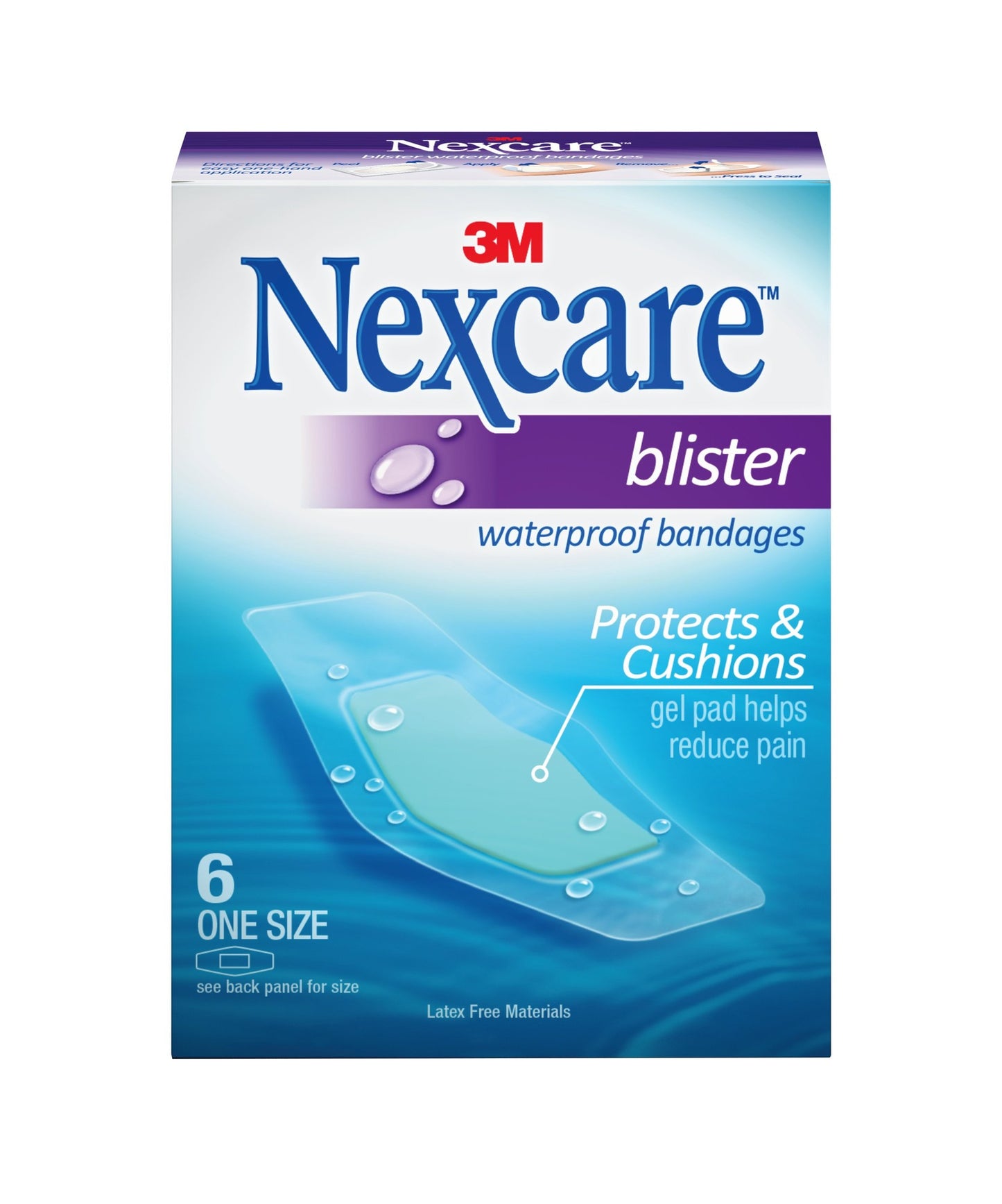NEXCARE BANDAGE BLISTER WATERPROOF ONE SIZE 6