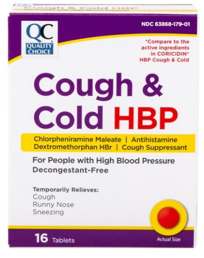 QC COUGH & COLD HBP TAB 16