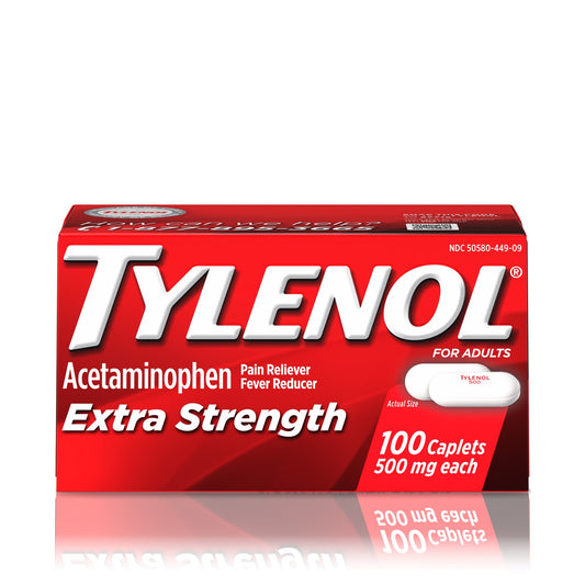 TYLENOL CAPLET EXTRA STRENGTH 500 MG 100