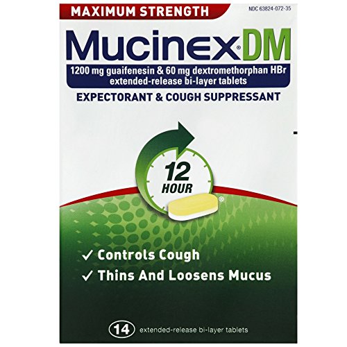MUCINEX DM MAX ER TAB 1200/60 MG 14