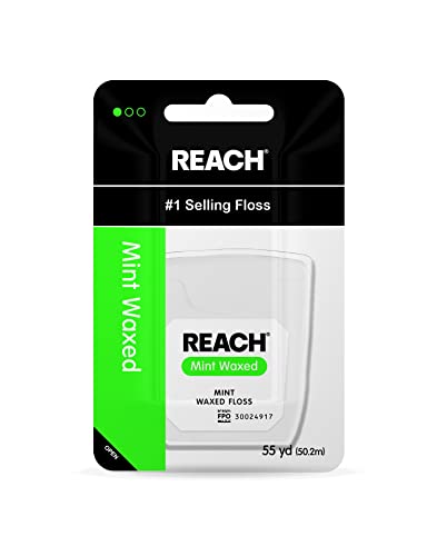 REACH DENTAL FLOSS MEDIUM 55 YD WAX MINT