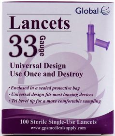 LANCET GLOBAL UNIVERSAL 33 G BX/100
