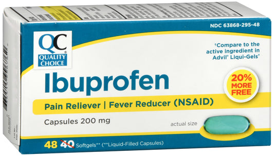 QC IBUPROFEN SOFTGEL 200 MG BONUS PACK 48
