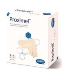 PROXIMEL SILICONE DRESSING BORDER 4 X 4"(10)