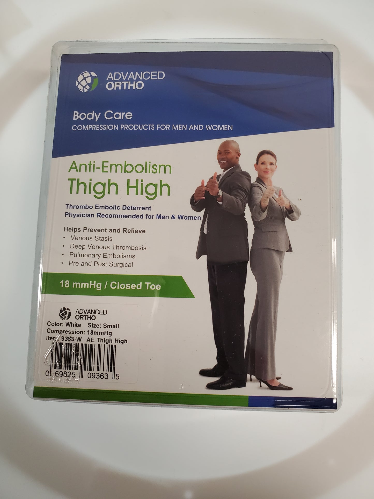 ANTI EMBOLISM THIGH 18 CT WHITE SM AO