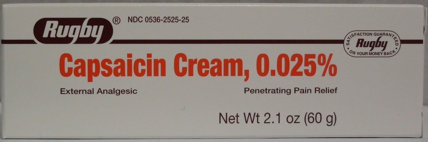 CAPSAICIN CREAM 0.025% 60 GM OTC RUGBY