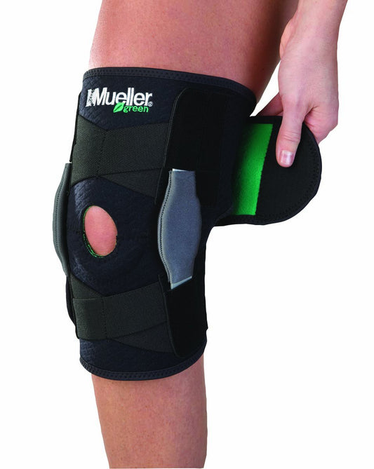 KNEE BRACE HINGED OP WRAP GREENLINE OSFM