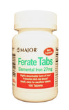 FERROUS GLUCONATE (FERATE) TAB 27 MG 100 MAJO
