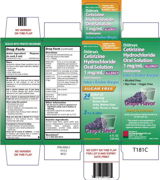CETIRIZINE SYRUP 1 MG/ML 120 ML (OTC) TARO