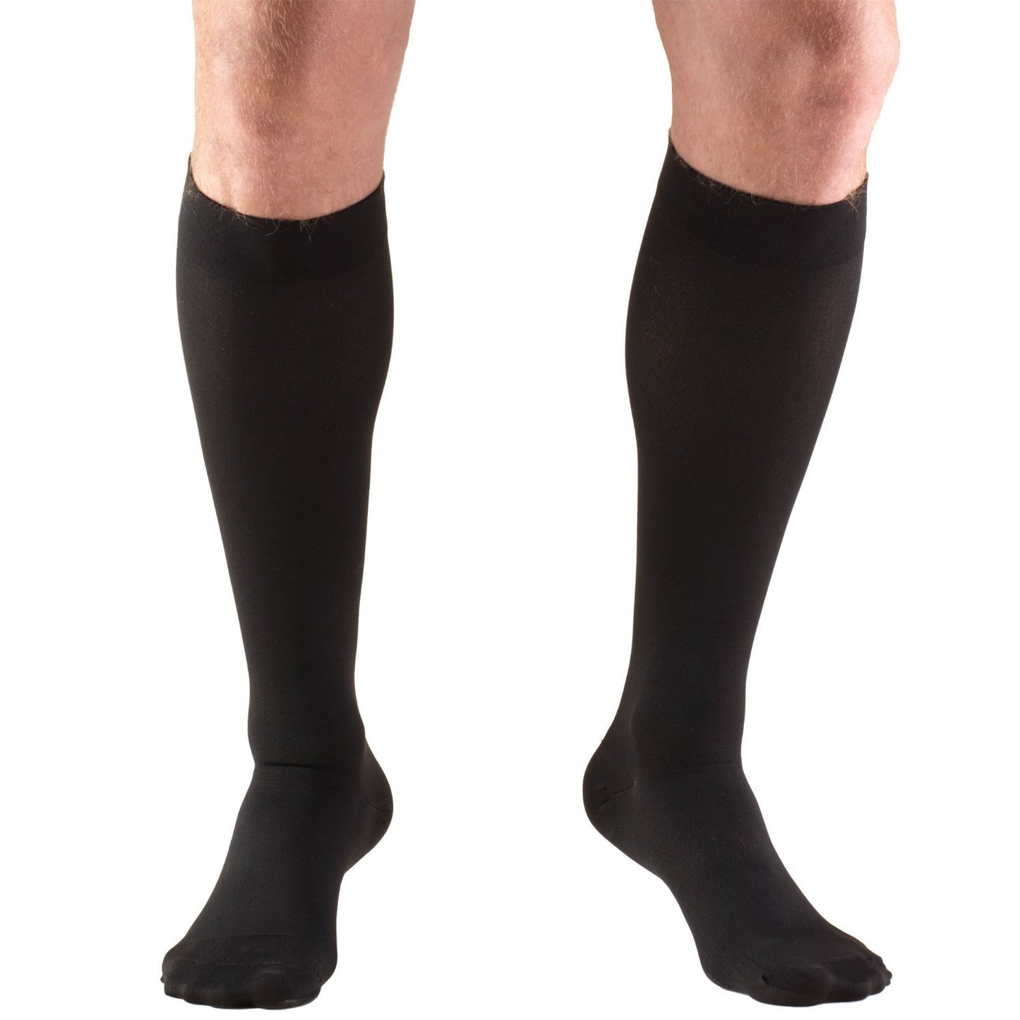 KNEE HIGH 15-20 TRUFORM MED SFT TOP CT BLK MD