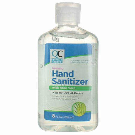 QC HAND SANITIZER W/ALOE 70% 8 OZ