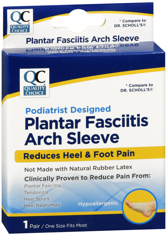 QC PLANTAR FASCIITIS GEL ARCH SLEEVE 1 SZ PR