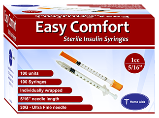 EASY COMFORT INS SYR 1CC 30G 5/16" 100