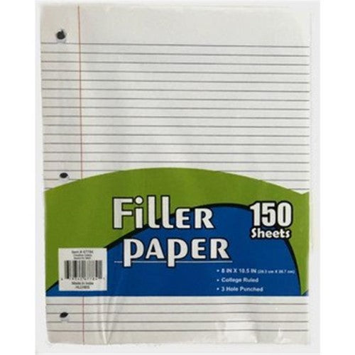 FILLER PAPER COLLEGE RULED 150 SHEET