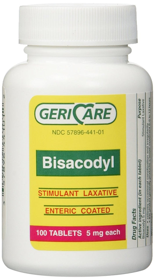 BISACODYL EC LAXATIVE TAB 5 MG 100 GERI-CARE