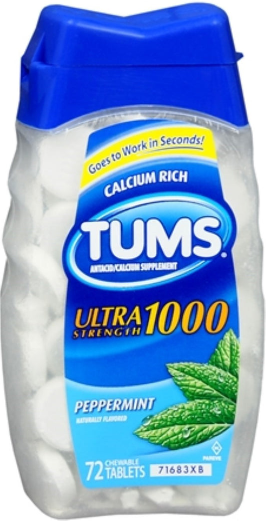 TUMS ULTRA MAX STRENGTH PEPPERMINT  72