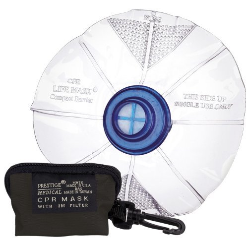 CPR MASK DISPOSABLE KEY CHAIN BAG BLK