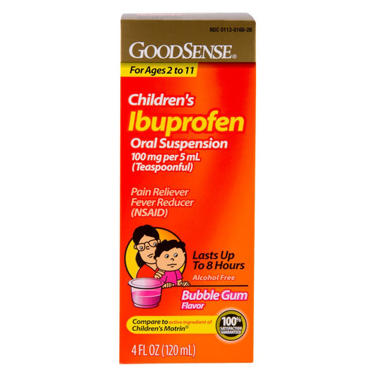 GS IBUPROFEN CHILD ORAL SUSP B/GUM 100 MG 4OZ