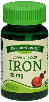 IRON SLOW RELEASE TAB 45 MG 60 NT