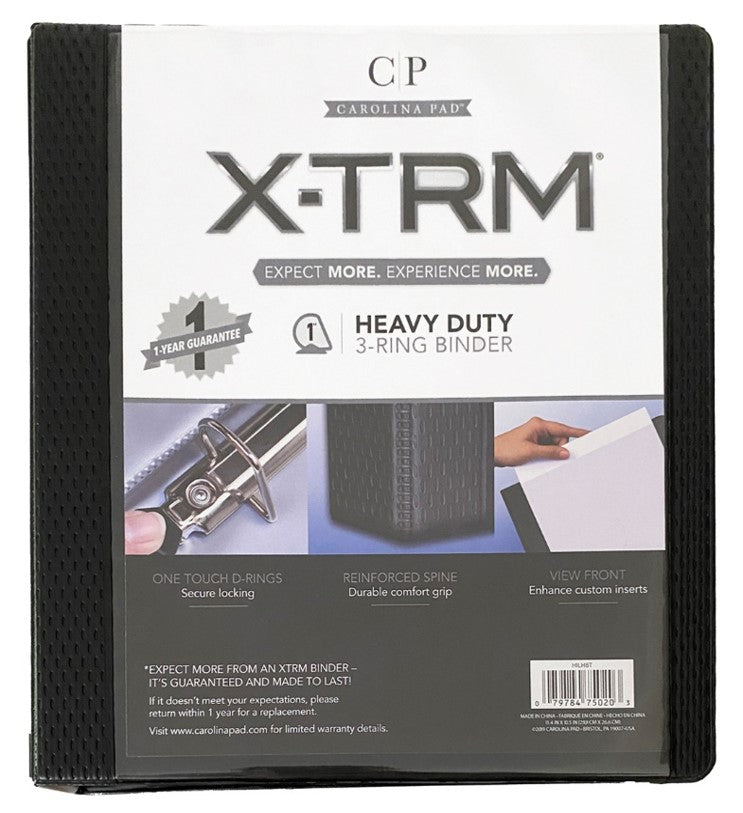 BINDER VINYL 1" BLACK XTRM