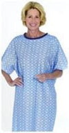 PATIENT GOWN SNAP WRAP BLUE MARBLE