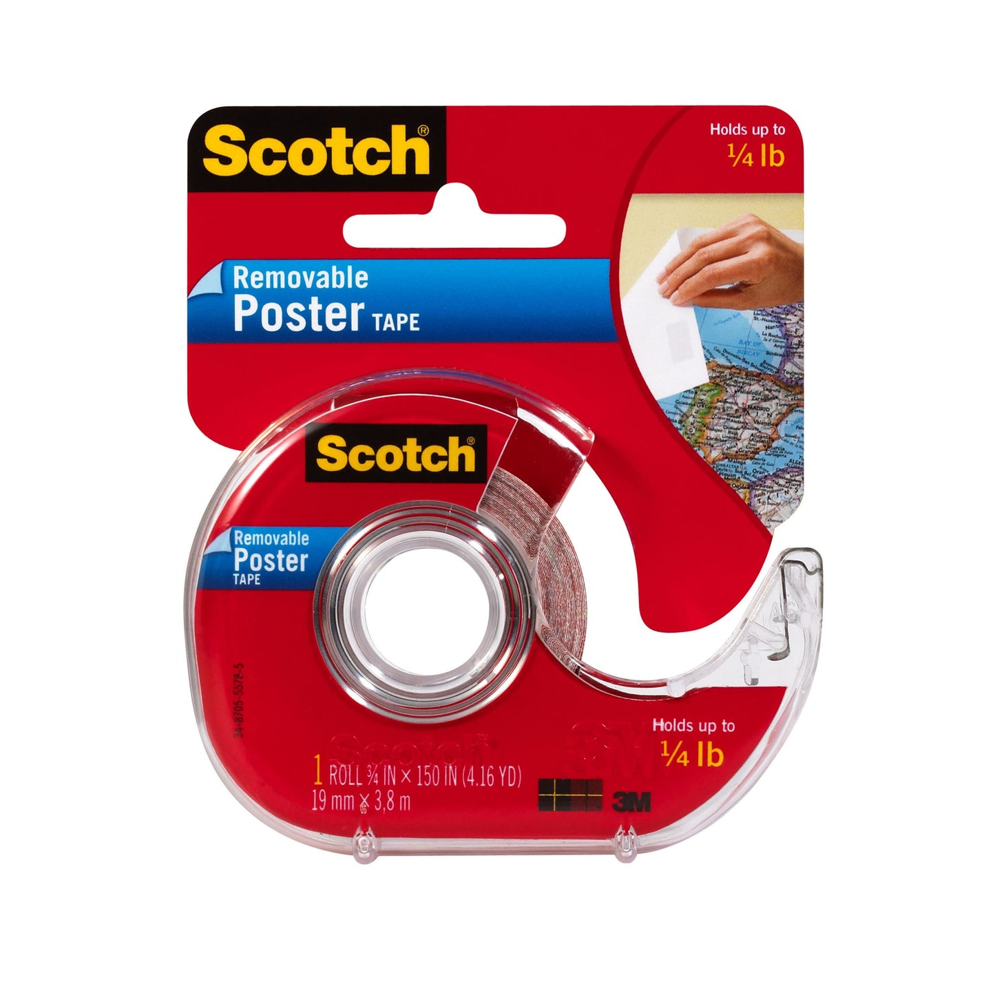 SCOTCH TAPE POSTER TAPE 3/4 X 150"